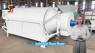 Industrial Drum Drying Equipment Sawdust Sand Coal Slime Rotary Dryer
